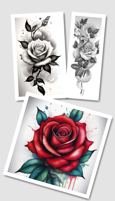 що означає ескіз татуювання Троянда