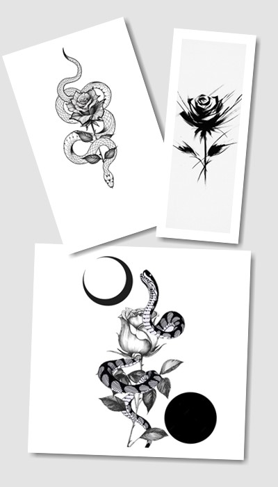 ідеї ескізів татуювання Троянда