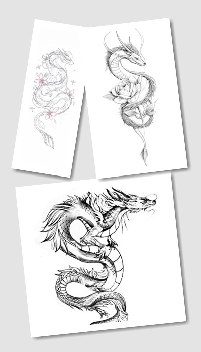 що означає ескіз тату Дракон