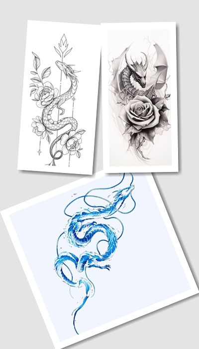 що означає ескіз татуювання Дракон