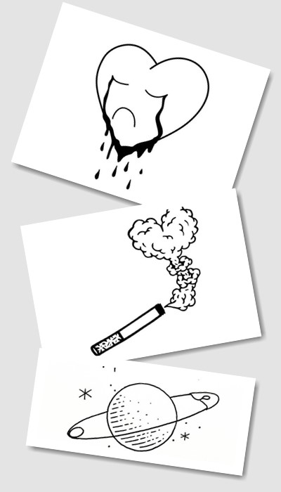 ідеї легких ескізів татуювання 