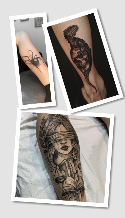 тату на голені 