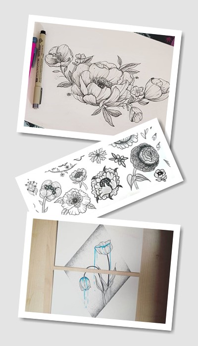 Ескізи татуювань квітів