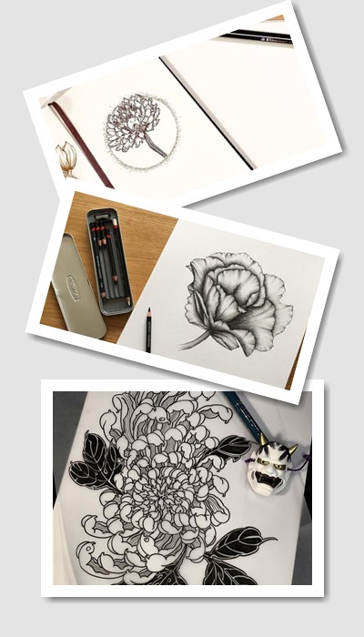 ідеї ескізів татуювання квітів
