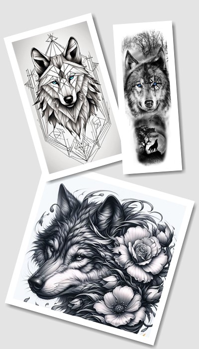 Ескізи тату вовк