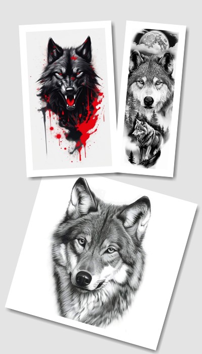 значення ескіз татуювання вовк