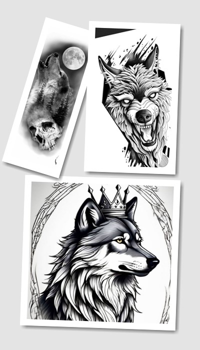 що означає ескіз тату вовк