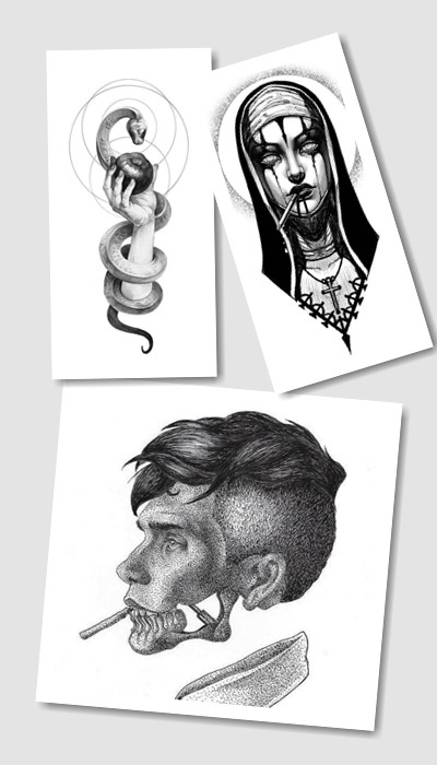 ескізи тату на ногу