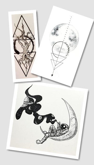 ескізи татуювання на ногу