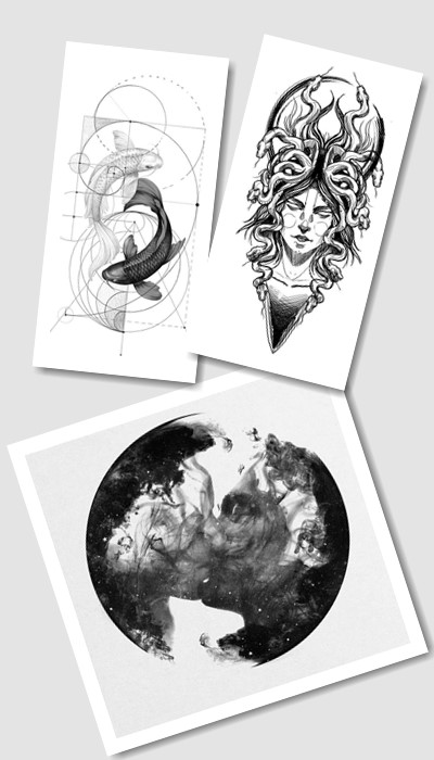 стиль ескізів тату на ногу