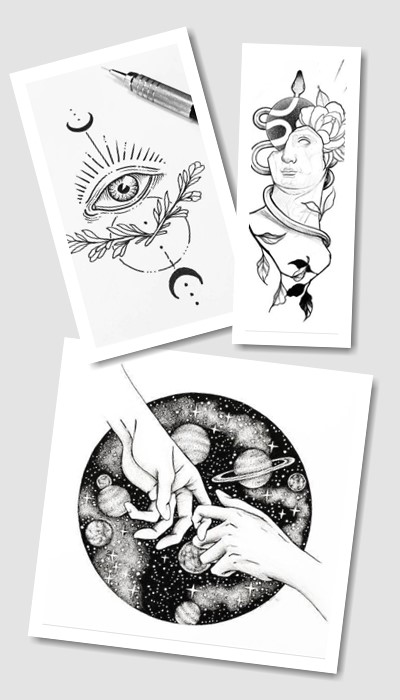 стиль ескізів татуювання на ногу