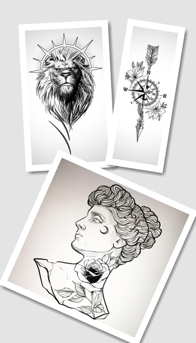 ідеї ескізів на ногу тату