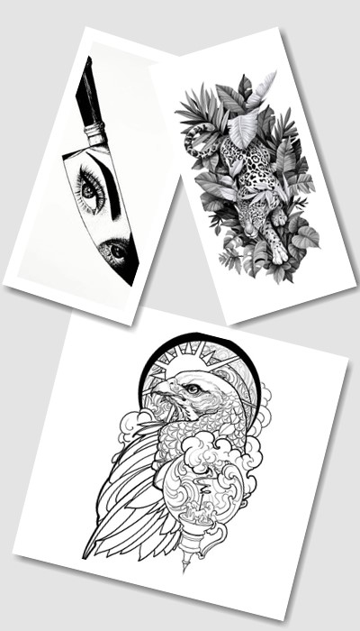 кому підійде ескіз на ногу татуювання 