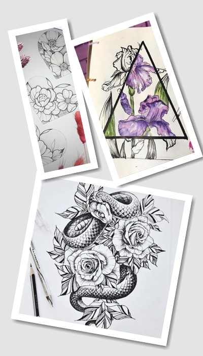 красиві ескізи для дівчат татуювання у Києві