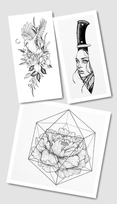 красиві ескізи для дівчат татуювання