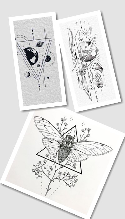 кому підійде красивий ескіз для дівчат татуювання 