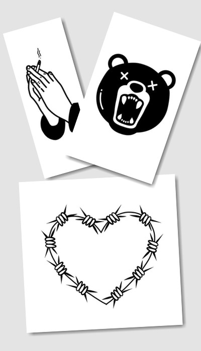 стилі простих ескізів тату 