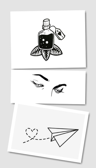 кому підійде простий ескіз татуювання 