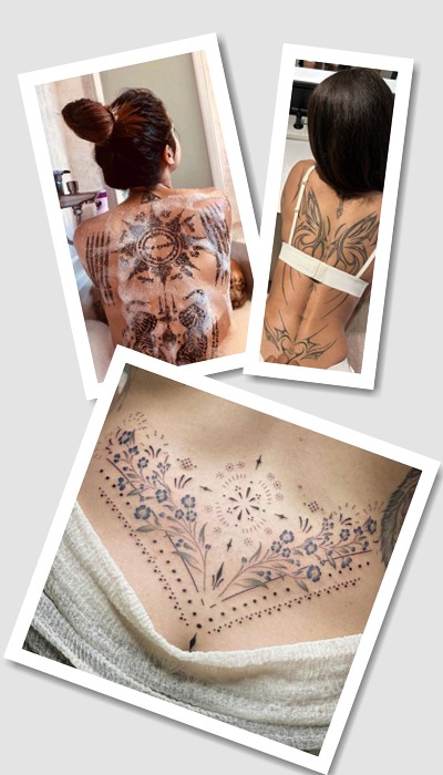 тату на на спині жіночі 