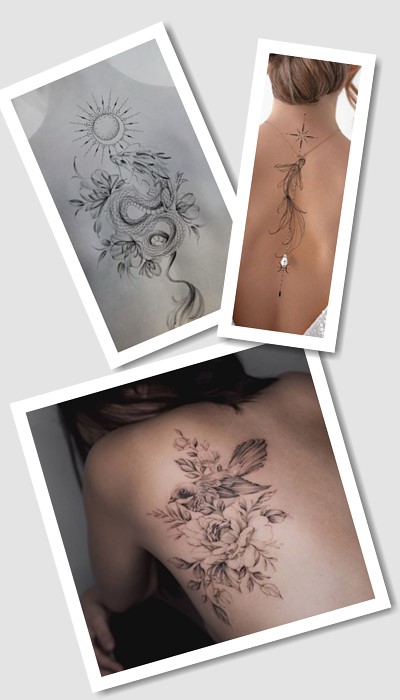 кому підійде тату на на спині жіночі