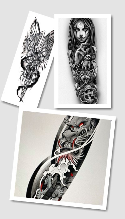 ескізи тату рукава 