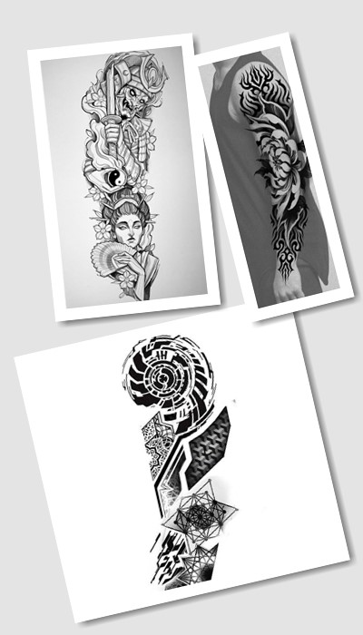 кому підійде ескіз татуювання рукава