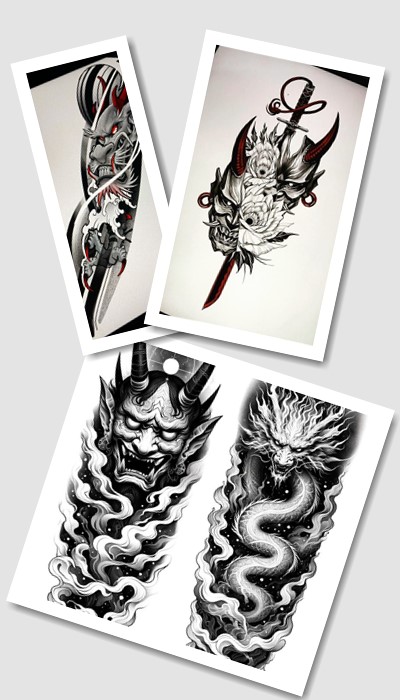 ескізи татуювання японські 