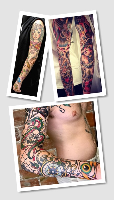 стиль татуювання олд скул рукав