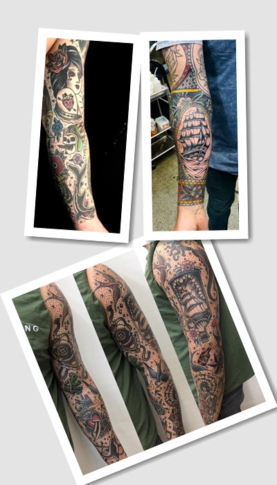 особливості тату олд скул рукав