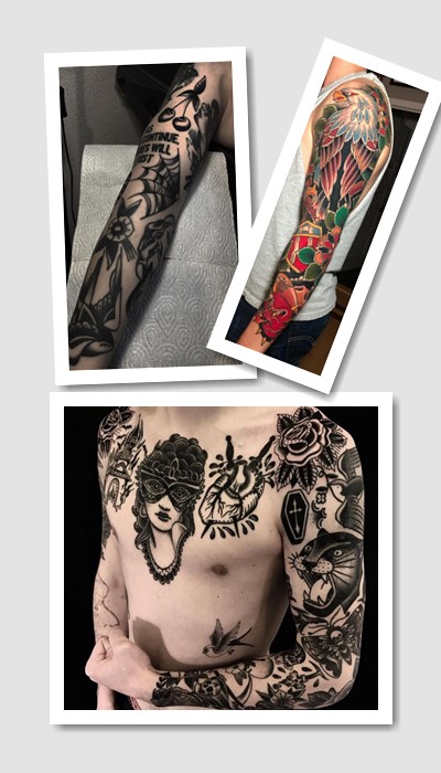 особливості татуювань олд скул рукав