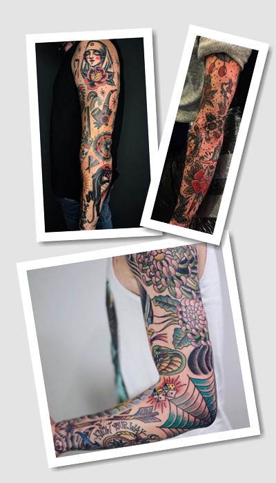 кому підійде татуювання олд скул рукав