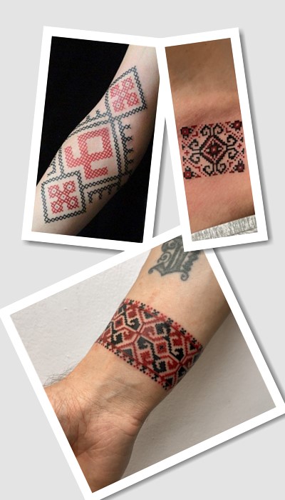 стиль татуювання вишиванка