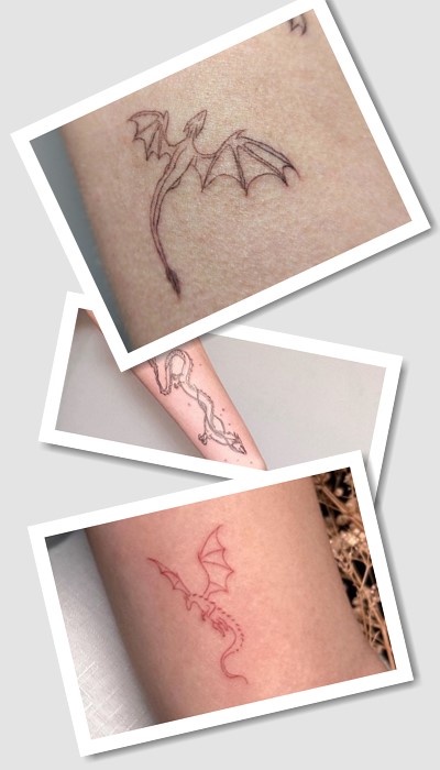 тату дракон мінімалізм