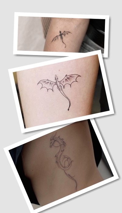 татуювання дракон мінімалізм