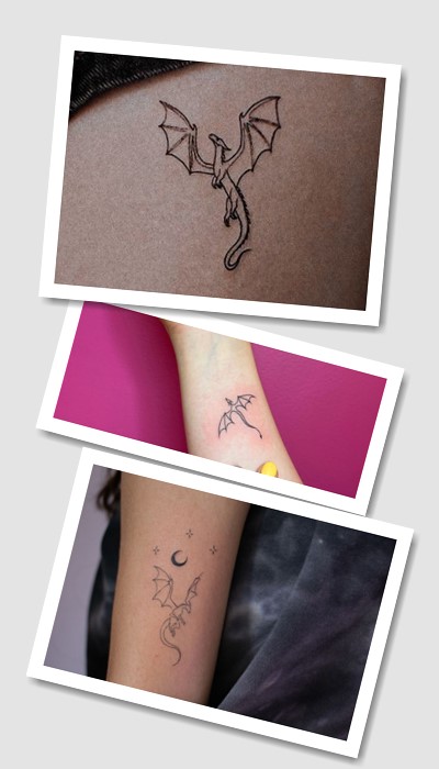 тату дракон мінімалізм