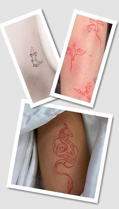 ідеї тату дракон мінімалізм