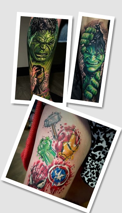 стиль тату Месники Марвел