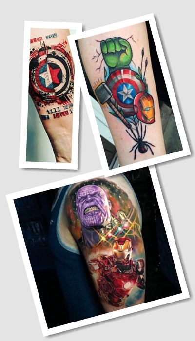 стиль татуювання Месники Марвел