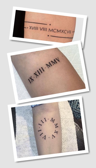 стиль тату римські цифри