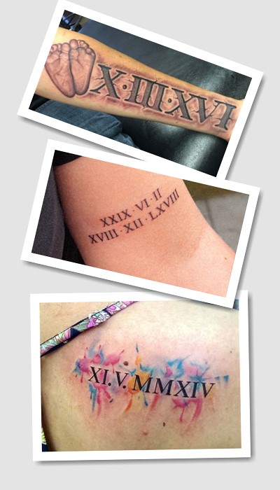 стиль татуювання римські цифри