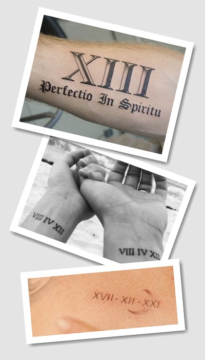 ідеї татуювання римські цифри