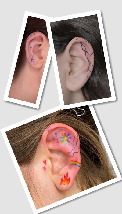 тату на вухах