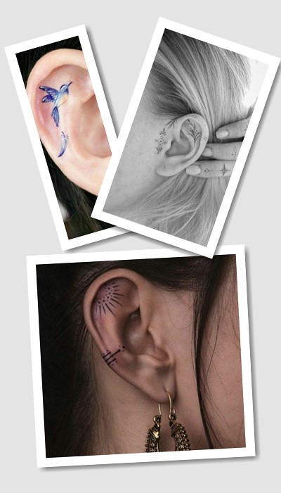 стиль тату на вухах
