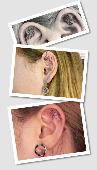 стиль татуювання на вухах