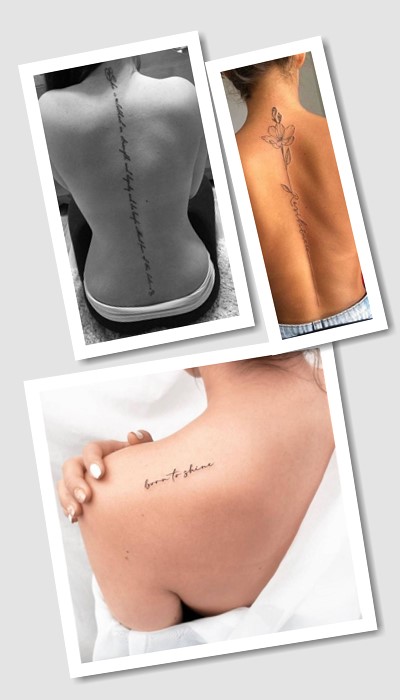 особливості тату написи на спині