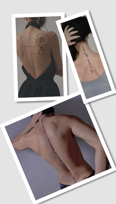 ідеї татуювання написи на спині