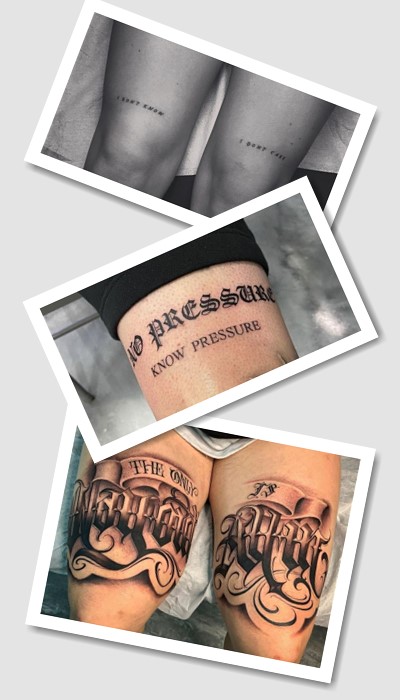 татуювання написи на нозі у Києві