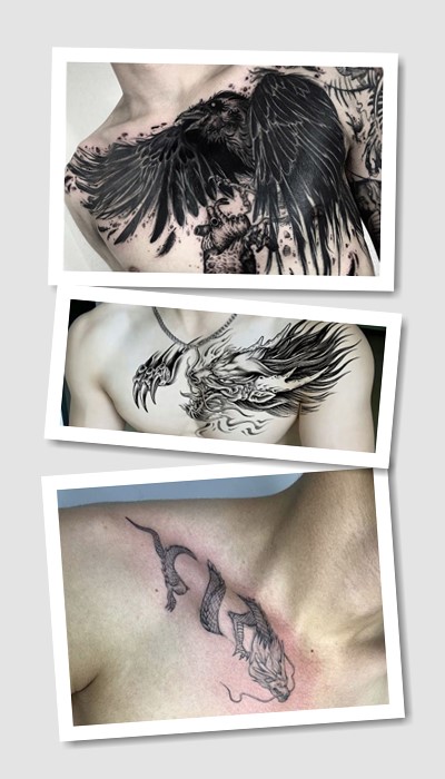 стиль татуювання на груди чоловічі