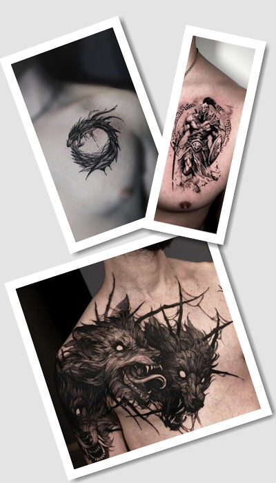 кому підійде тату на груди чоловічі