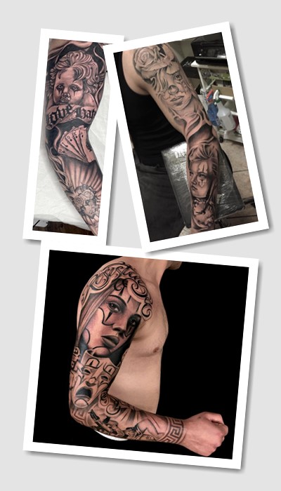 стиль тату чикано рукав